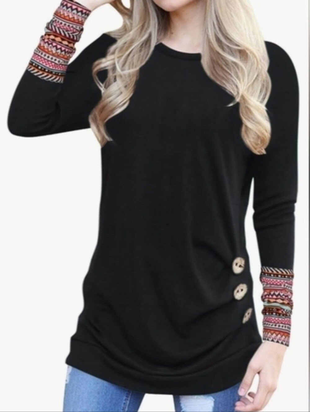 Oyamiki Long Sleeve Tunic Top